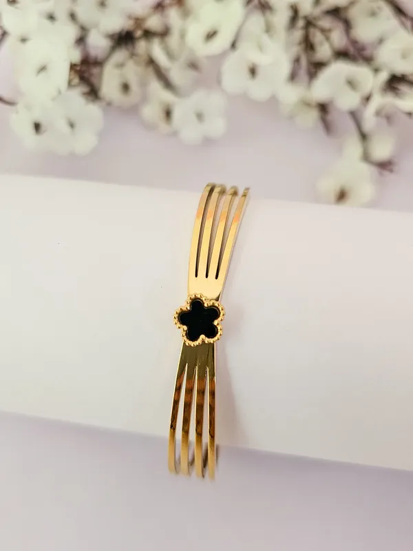 Gold_Plated_18K_Micro_Renaissance_Black-Gold_Bracelet_For_Women