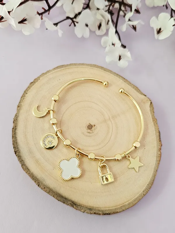 Gold_Plated_14K_Micro_Clover_White_Secret_Bracelet_For_Women