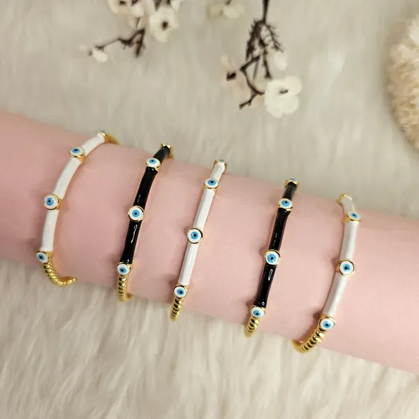 Black_18K_Gold_Plated_Nazar_Stackable_Bracelet_For_Women