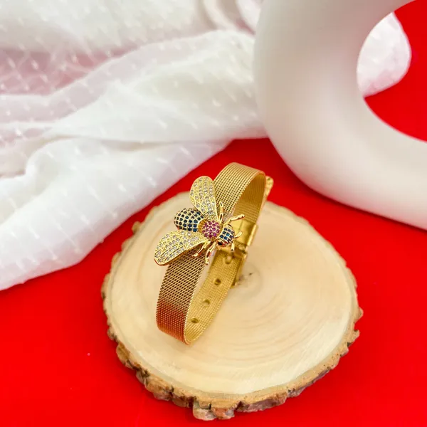 Gold_Plated_18K_Micro_Butterfly_Belt_Braclet_For_Women