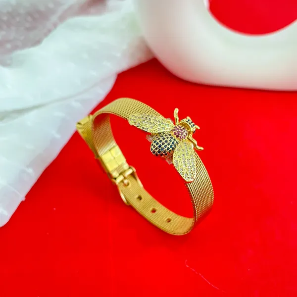Gold_Plated_18K_Micro_Butterfly_Belt_Braclet_For_Women