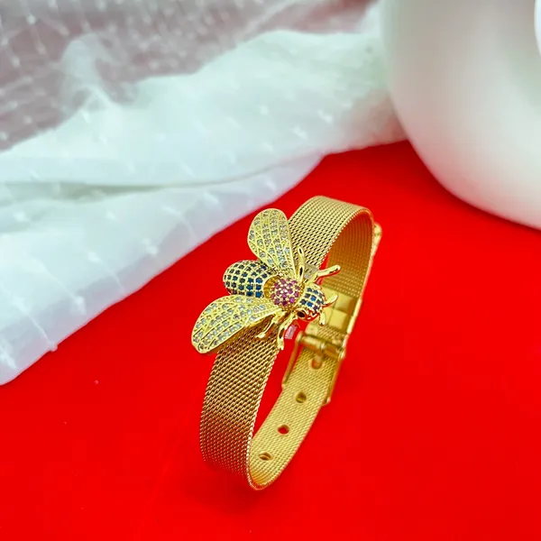 Gold_Plated_18K_Micro_Butterfly_Belt_Braclet_For_Women