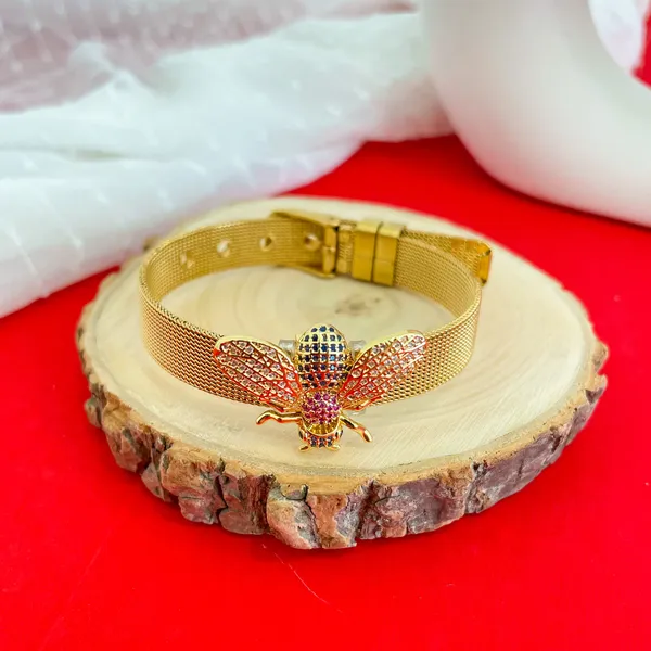 Gold_Plated_18K_Micro_Butterfly_Belt_Braclet_For_Women