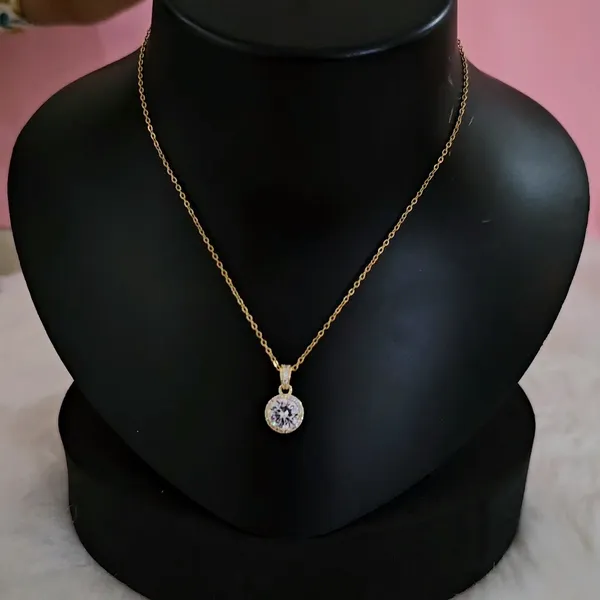 Gold_Plated_18K_Micro_Star_Of_Diamond_Pendant_For_Women