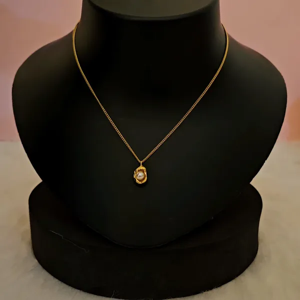 Gold_Plated_18K_Micro_Solitary_Pearl_Chain_For_Women