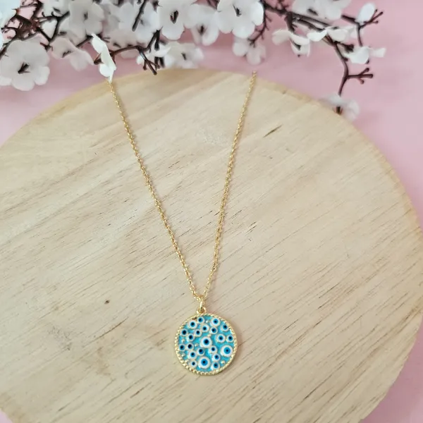 Gold_Plated_18K_Micro_Oceans_Evil-Eye_Necklace_Blue_For_Women