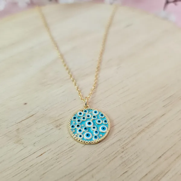 Gold_Plated_18K_Micro_Oceans_Evil-Eye_Necklace_Blue_For_Women