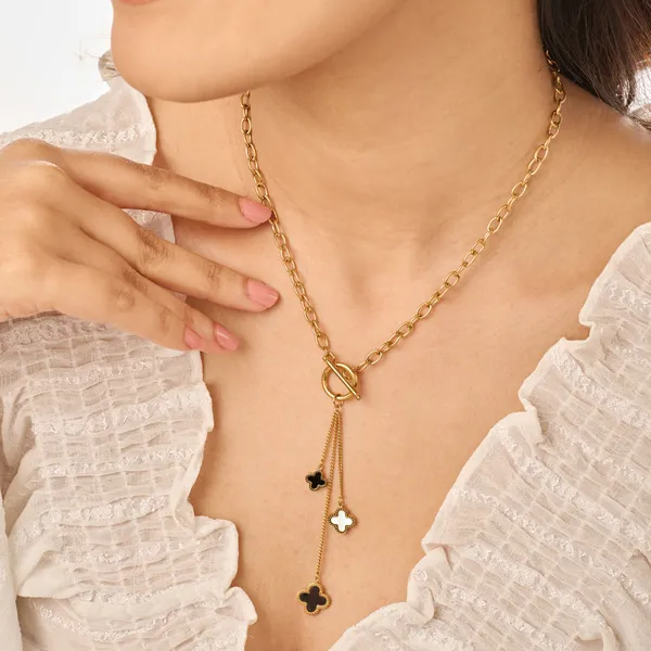 Gold_Plated_18K_Micro_Night_&_Day_Clover_Necklace_For_Women