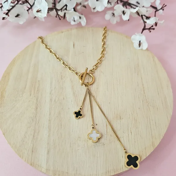 Gold_Plated_18K_Micro_Night_&_Day_Clover_Necklace_For_Women