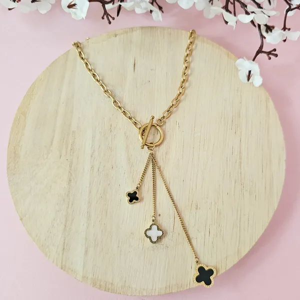 Gold_Plated_18K_Micro_Night_&_Day_Clover_Necklace_For_Women