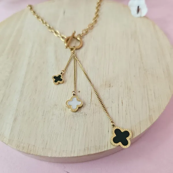 Gold_Plated_18K_Micro_Night_&_Day_Clover_Necklace_For_Women