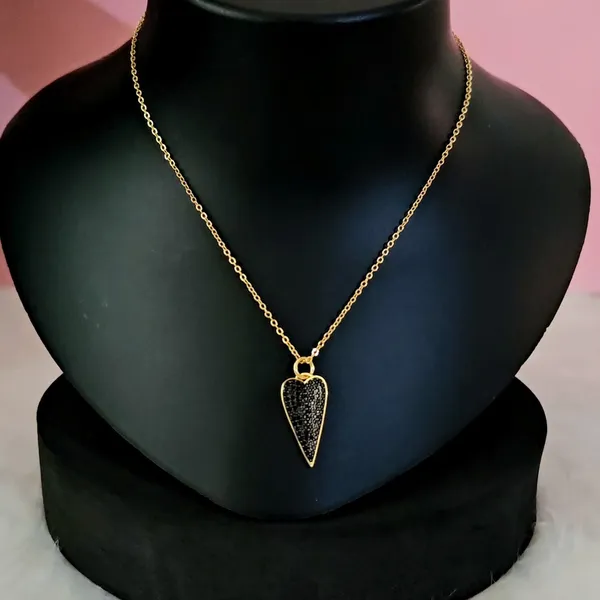 Black_Gold_Plated_18K_Micro_Secret_Promise_Necklace_For_Women