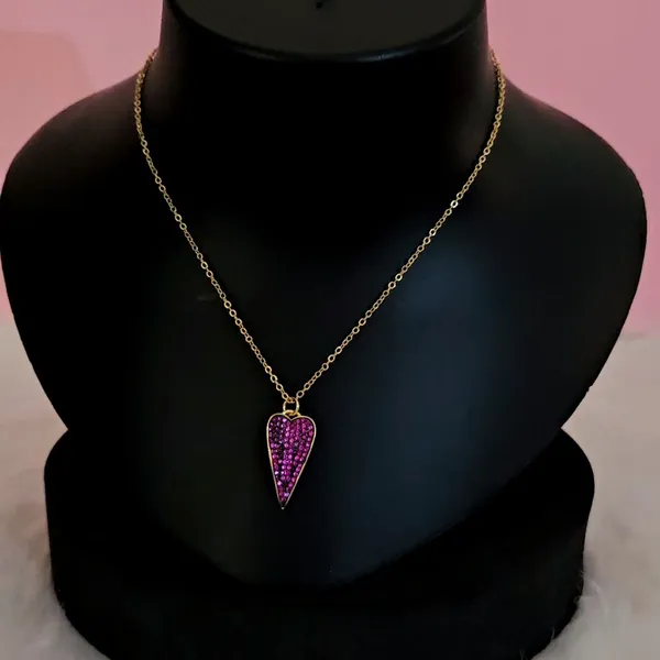 Pink_Gold_Plated_18K_Micro_Secret_Promise_Necklace_For_Women