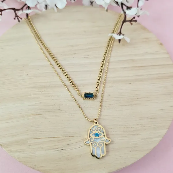 Gold_Plated_18K_Micro_Double_Hamsa_Necklace_For_Women