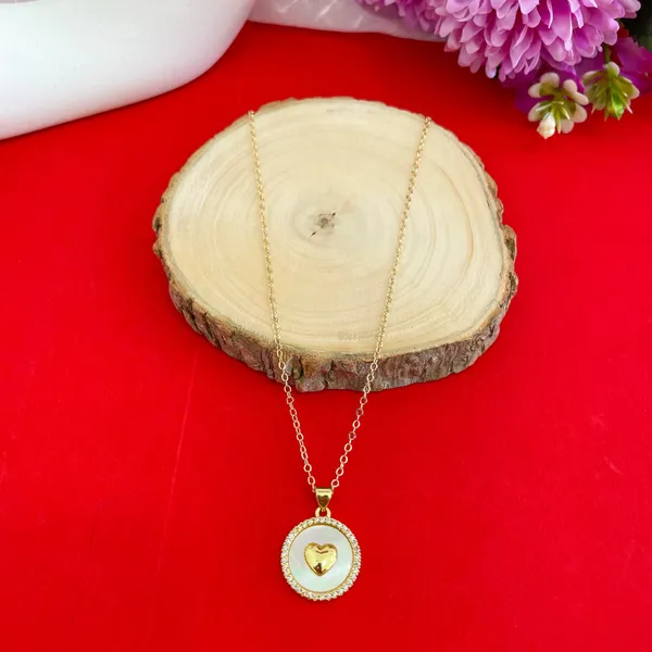 Gold_Plated_18K_Micro_Round_Heart_Chain_For_Women