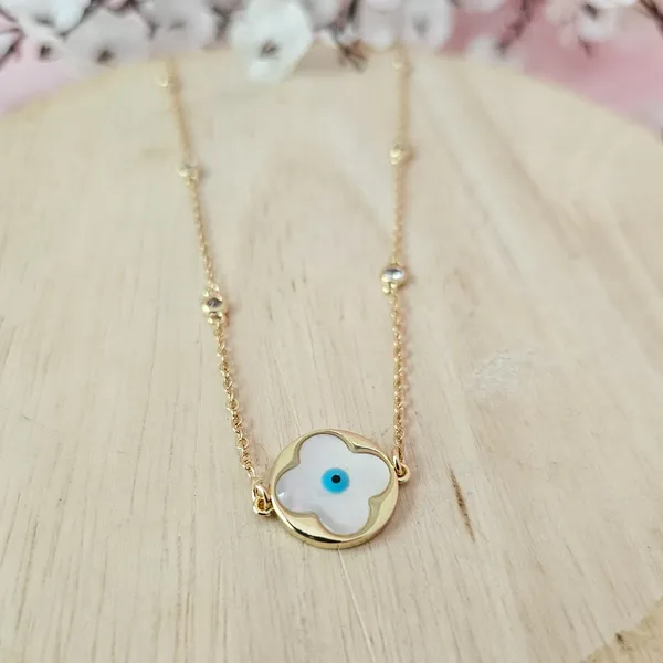 Gold_Plated_18K_Micro_Clover_Evil-Eye_Necklace_For_Women