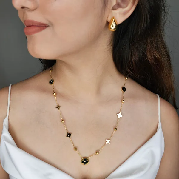 Gold_Plated_18K_Micro_Clover_Charm_Chain_For_Women