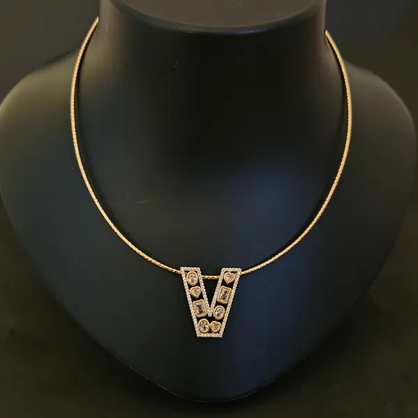 Rosegold_Plated_14K_Micro_Initials_Pendant_Chain_(Intial_V)_For_Women