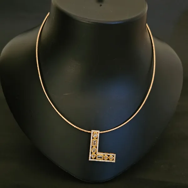 Rosegold_Plated_14K_Micro_Initials_Pendant_Chain_(Intial_L)_For_Women