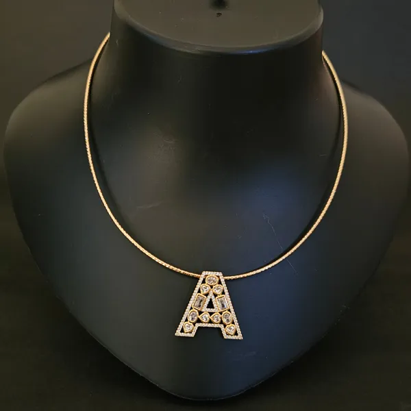 Rosegold_Plated_14K_Micro_Initials_Pendant_Chain_(Intial_A)_For_Women