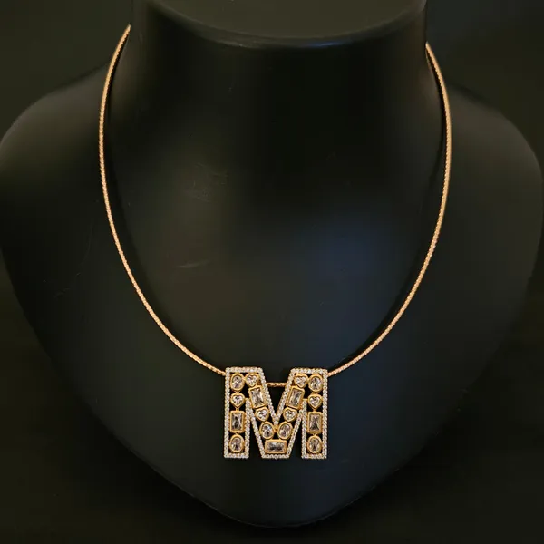 Rosegold_Plated_14K_Micro_Initials_Pendant_Chain_(Intial_M)_For_Women