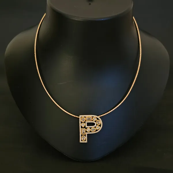 Rosegold_Plated_14K_Micro_Initials_Pendant_Chain_(Intial_P)_For_Women