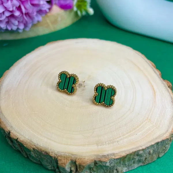 Gold_Plated_18K_Micro_Green_Clover_Studs_For_Women