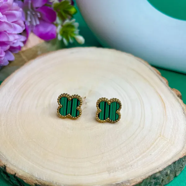 Gold_Plated_18K_Micro_Green_Clover_Studs_For_Women