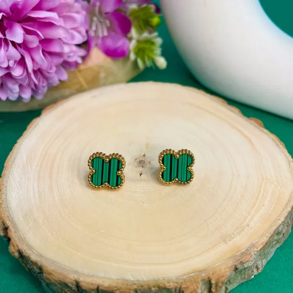 Gold_Plated_18K_Micro_Green_Clover_Studs_For_Women