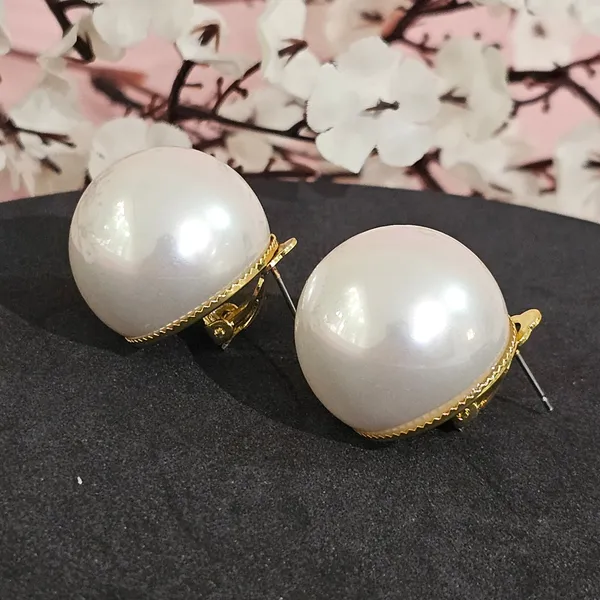 White_Gold_Plated_18K_Micro_25Mm_Pearl_Earring_For_Women