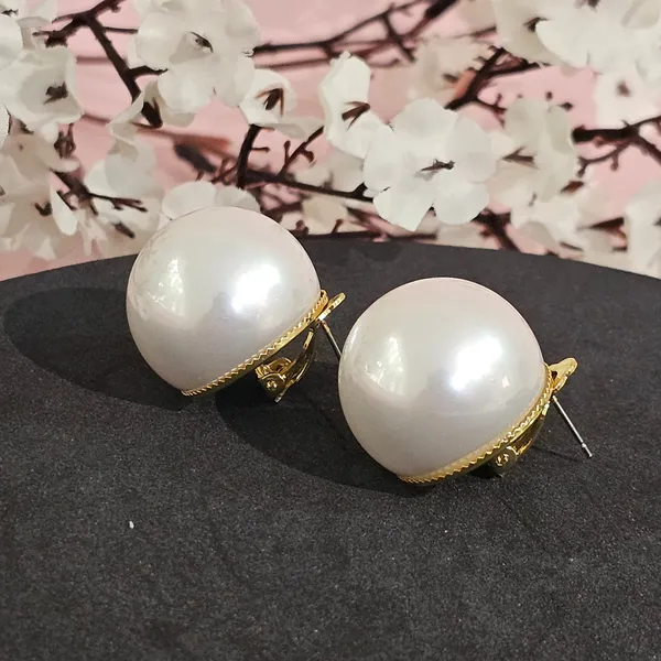 White_Gold_Plated_18K_Micro_25Mm_Pearl_Earring_For_Women