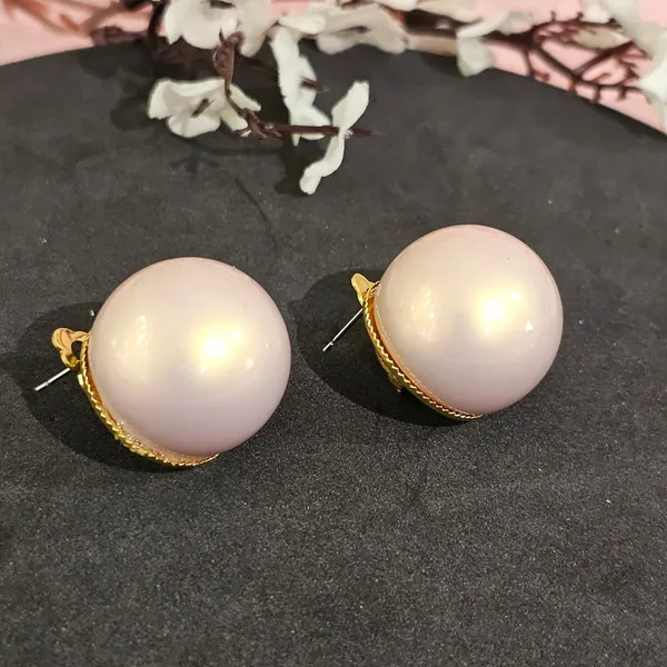 Peach_Gold_Plated_18K_Micro_25Mm_Pearl_Earring_For_Women