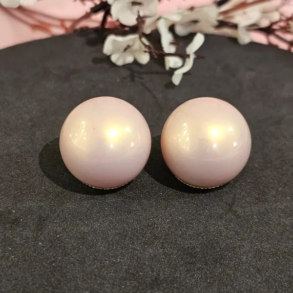 Peach_Gold_Plated_18K_Micro_25Mm_Pearl_Earring_For_Women