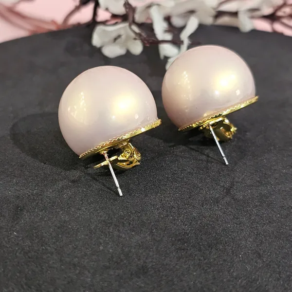 Peach_Gold_Plated_18K_Micro_25Mm_Pearl_Earring_For_Women