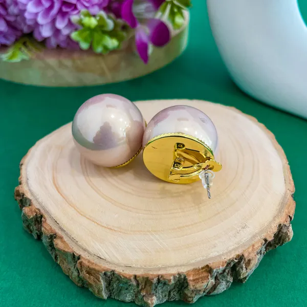 Peach_Gold_Plated_18K_Micro_25Mm_Pearl_Earring_For_Women