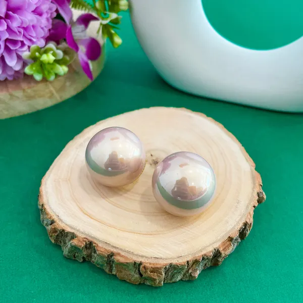 Peach_Gold_Plated_18K_Micro_25Mm_Pearl_Earring_For_Women