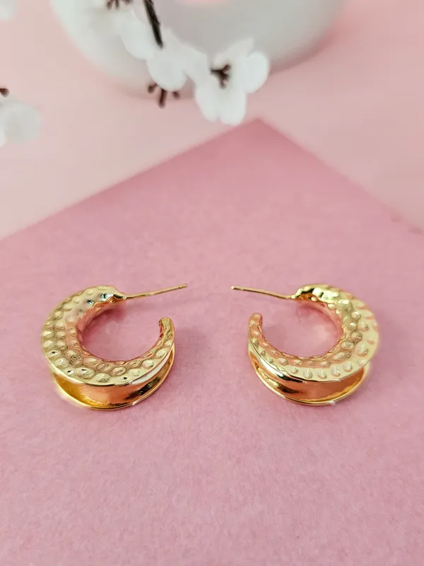 Gold_Plated_18K_Micro_Golden_Conch_Earrings_For_Women
