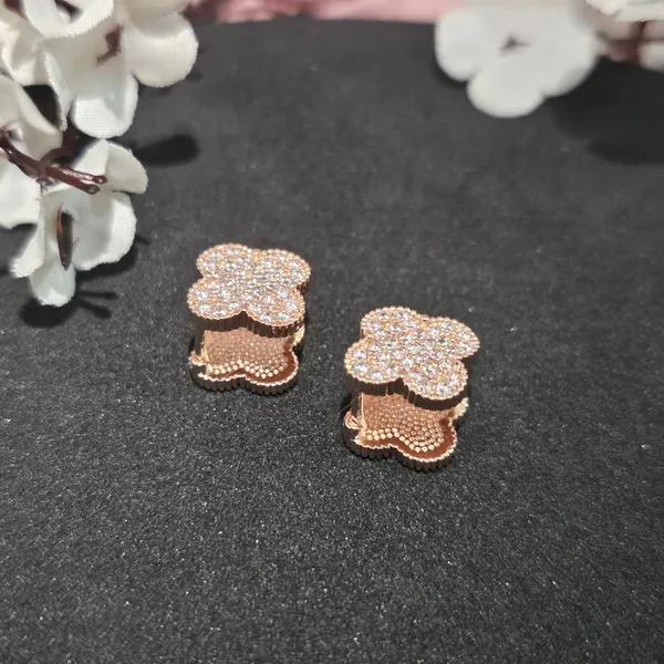 Rose_Gold_Plated_14K_Micro_Clover_Rose_Gold_Studs_For_Women