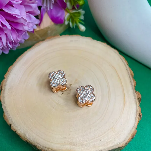 Rose_Gold_Plated_14K_Micro_Clover_Rose_Gold_Studs_For_Women