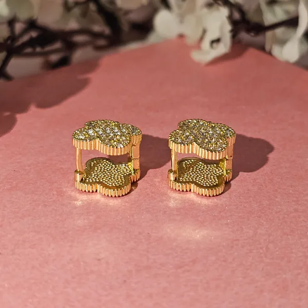 Gold_Plated_18K_Micro_Clover_Gold_Studs_For_Women