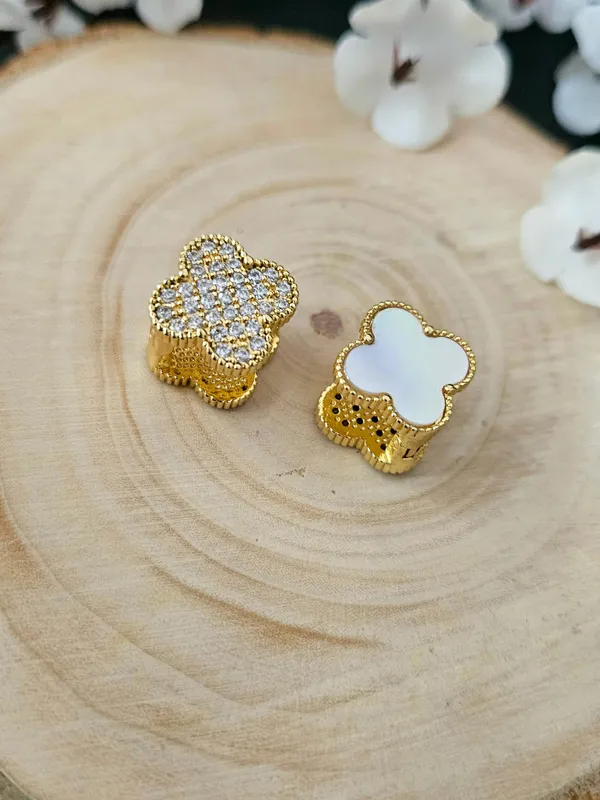 Gold_Plated_18K_Micro_Clover_Gold_Studs_For_Women