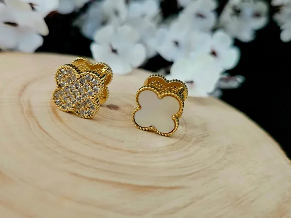 Gold_Plated_18K_Micro_Clover_Gold_Studs_For_Women