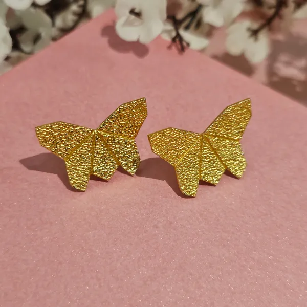Golden_Handmade_Brass_Butterfly_Stud_Earrings_For_Women