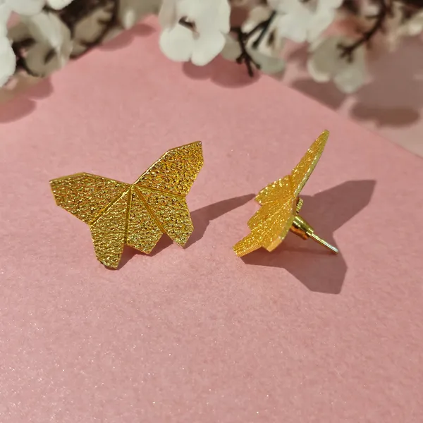 Golden_Handmade_Brass_Butterfly_Stud_Earrings_For_Women