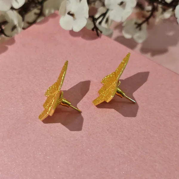 Golden_Handmade_Brass_Butterfly_Stud_Earrings_For_Women