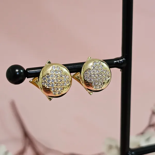 Gold_Plated_18K_Micro_Whispering_Stone_Earrings_For_Women