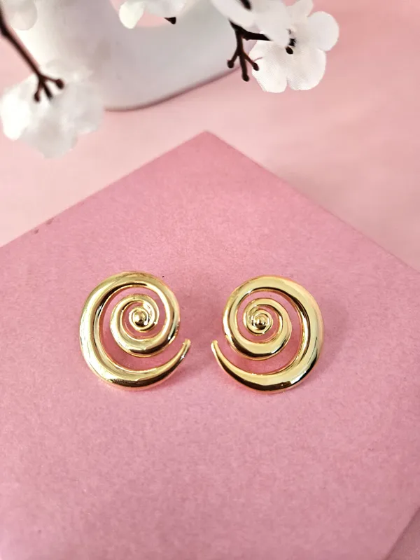 Gold_Plated_18K_Micro_Whorl_Earrings_For_Women
