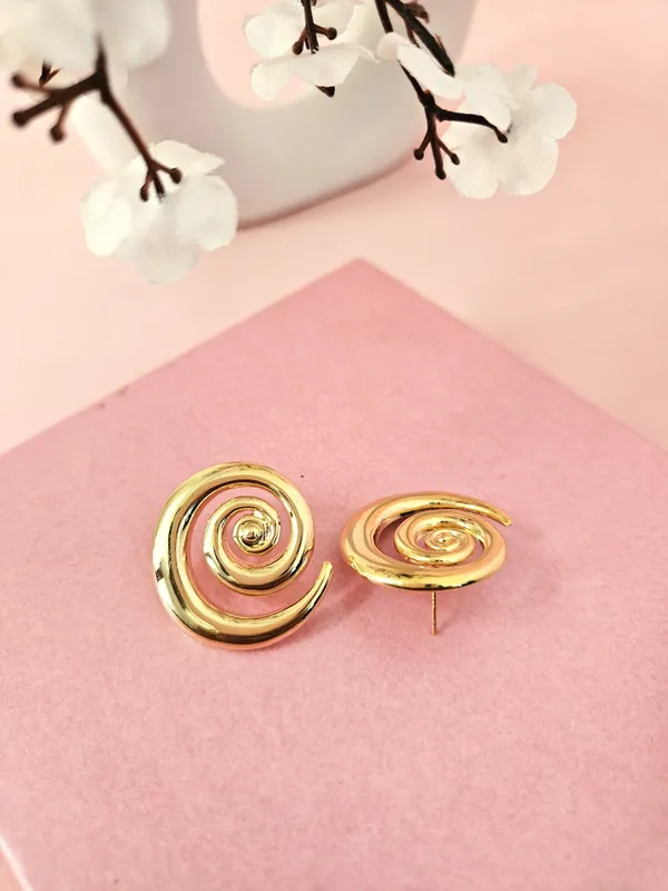 Gold_Plated_18K_Micro_Whorl_Earrings_For_Women