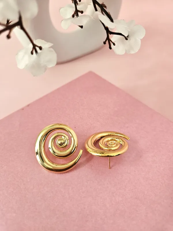 Gold_Plated_18K_Micro_Whorl_Earrings_For_Women