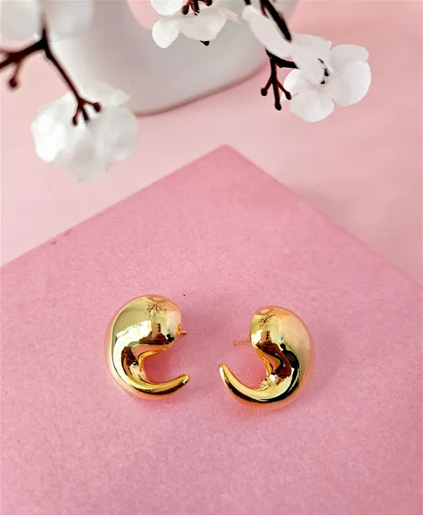 Gold_Plated_18K_Micro_Raindrop_Earrings_For_Women